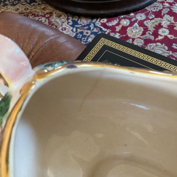 Capodimonte Vintage Pedestal Centerpiece Bowl Planter - Picture 7 of 9